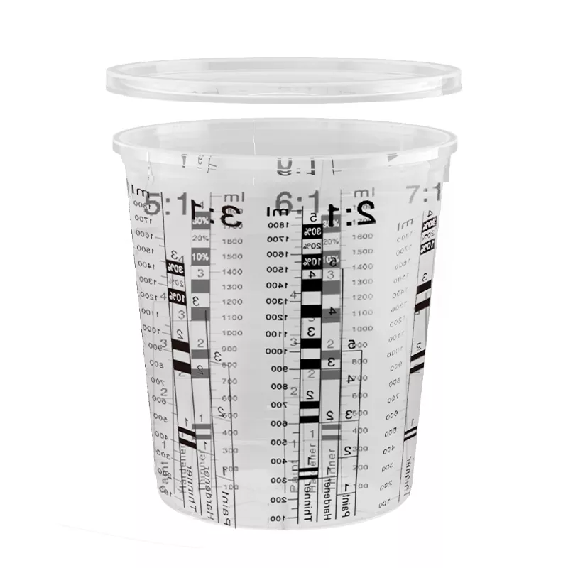 2250ml PP Automotive Paint Cup estalkiarekin nahastuz