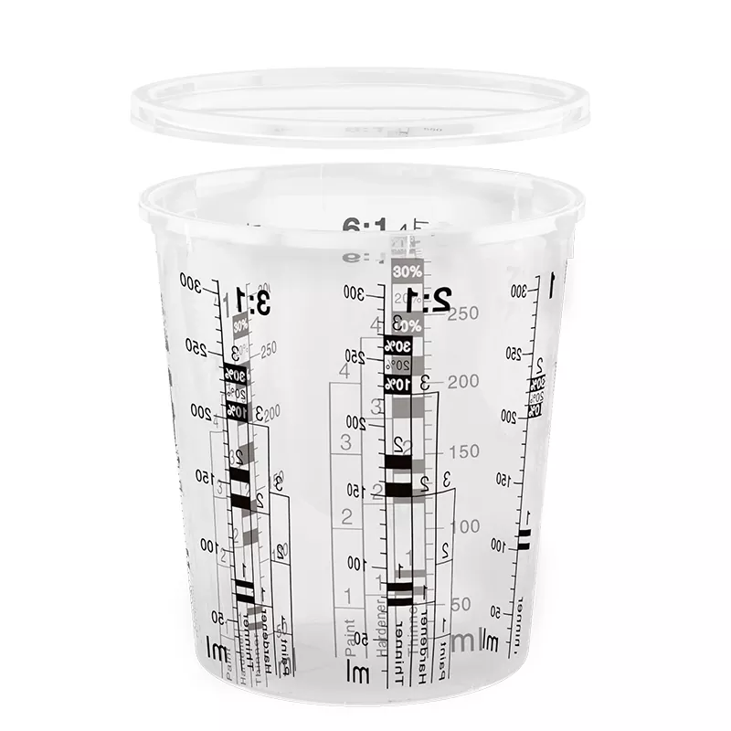 385ml PP Automotive Paint Cup estalkiarekin nahastuz