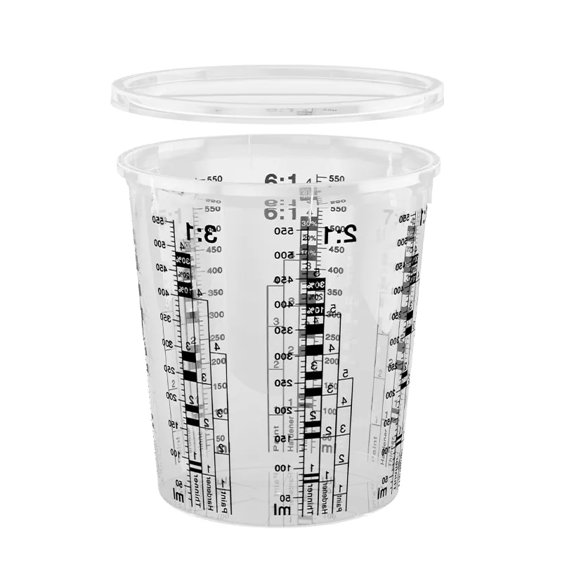 680ml PP Automotive Paint Mixing Cup estalkiarekin